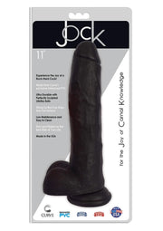 Jock Realistic Dong with Balls - Black - 11in
